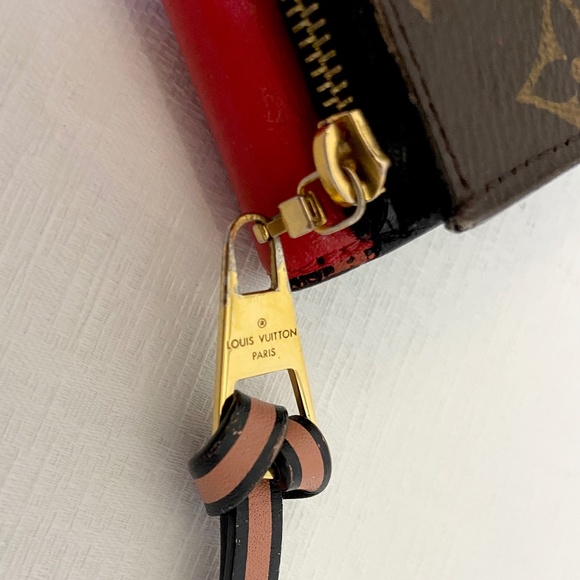 Louis Vuitton Monogram Red Portefeuille Tuileries Compact Trifold Wallet w/ COA - Picture 5 of 16